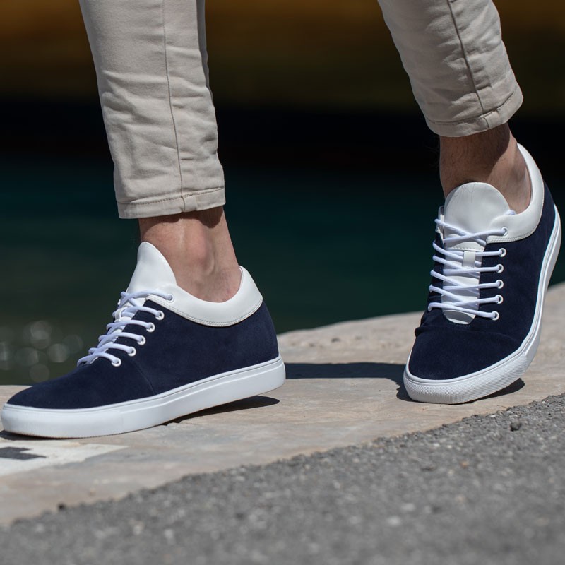 Sneaker Dolcedo Marineblau/Weiss +6cm