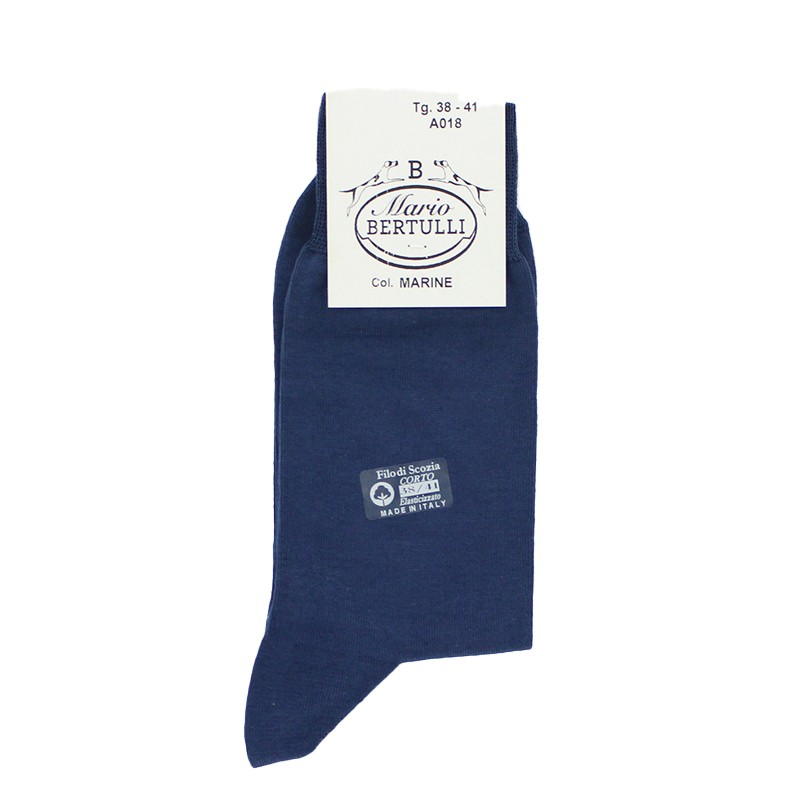 Blue sea Scottish lisle thread socks - Scottish Lisle Cotton Socks from Mario Bertulli - specialist in height increasing shoes