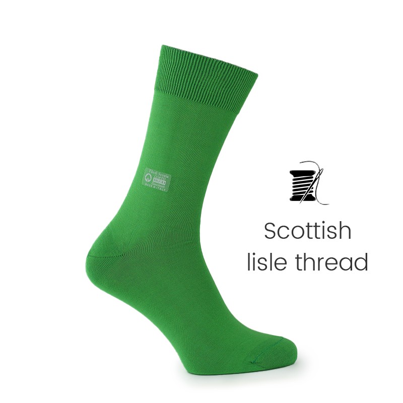 Mint Scottish lisle thread socks - Scottish Lisle Cotton Socks from Mario Bertulli - specialist in height increasing shoes