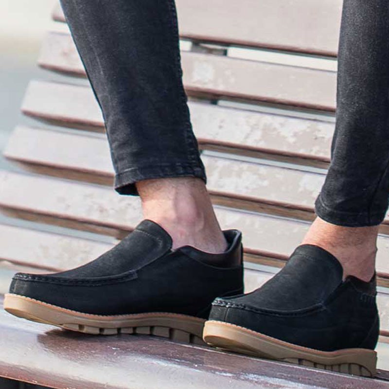 Height Increasing loafers Men - Black - Full grain calf leather - +2.2'' / +5,5 CM - Lavarone - Mario Bertulli