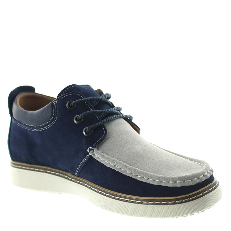 Pistoia Height Increasing Shoes Navy Blue/grey +5.5cm