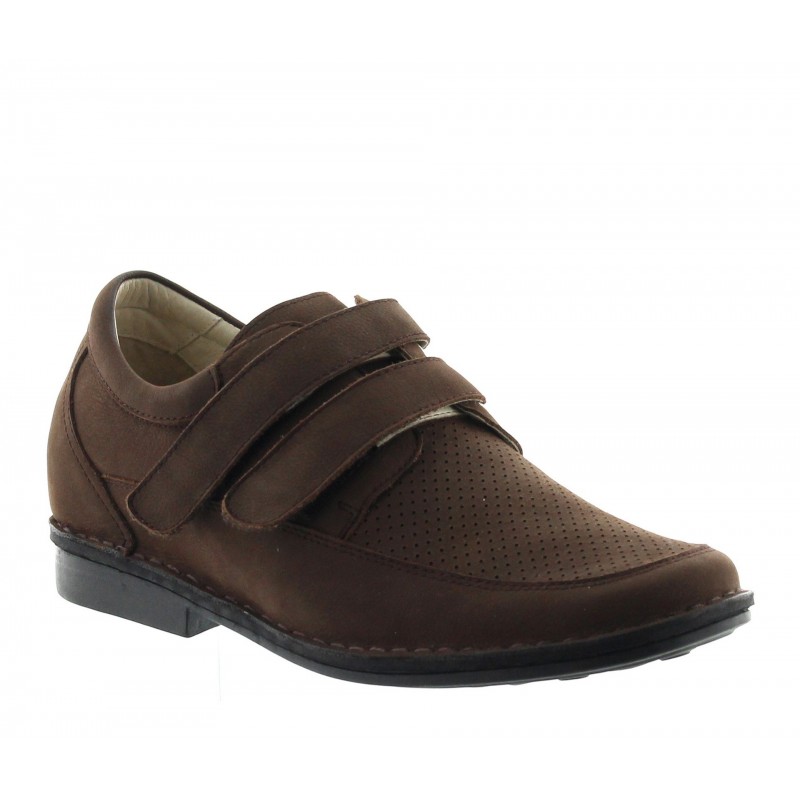 Elevator Sandals Men - Brown - Nubuk - +2.8'' / +7 CM - Bormida - Mario Bertulli